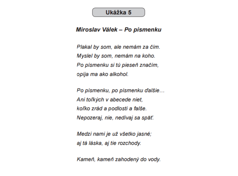 UKÁŽKA 5: Po písmenku evokuje