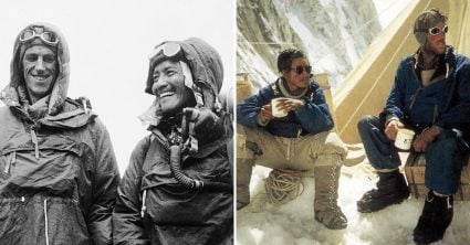 Prvý muž, ktorý zdolal Mount Everest. Po výstupe vyriekol neúctivé slová, pred stanom mu zamrzli topánky