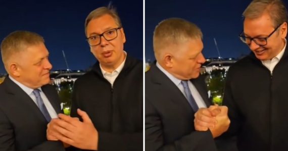 Fico v Moskve: Stretol sa so srbským prezidentom Vučičom, na videu sa držali za ruky. Premiér mu zaprial veľa šťastia
