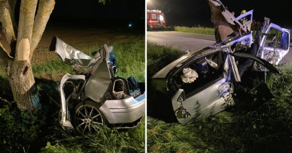 Tragická nehoda na juhu Slovenska: Náraz bol taký silný, že auto roztrhlo na dve polovice, žena zomrela na mieste