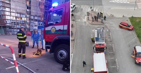 Poplach pri nemocnici v Poprade: V kontajneri sa objavili fľaše označené ako kyanid, polícia začala konať