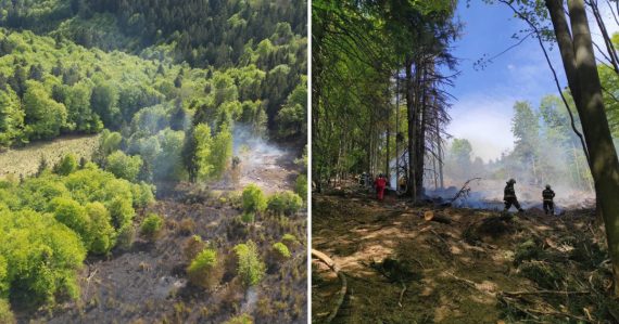 Hasiči opäť v pozore: V horách nad Štiavnikom vypukol rozsiahly požiar, zasahovali v ťažkom teréne