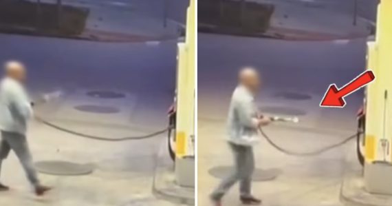 Mohlo to skončiť tragédiou: Muž najprv podpálil čerpaciu pištoľ, potom rozmlátil dvere a postavil sa do cesty autobusu