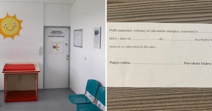 Exkluzívne: Detským ambulanciám došla trpezlivosť. Ospravedlnenky majú voľne dostupné v čakárni, môže si ich zobrať ktokoľvek