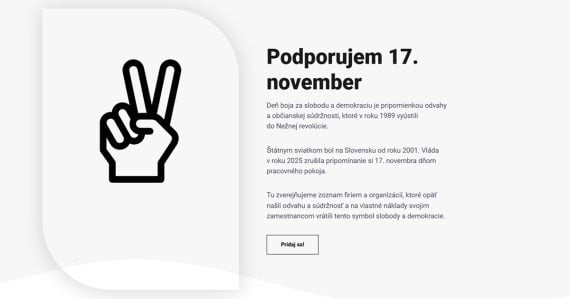 Ďalšie sa stále môžu pripojiť: Už viac ako 300 firiem, škôl a organizácií ohlásilo voľno na 17. november