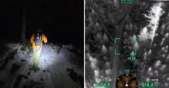 Horská záchranná služba ratovala poľských turistov v Tatrách: Použila dron s termovíziou, pomáhali aj kynológovia