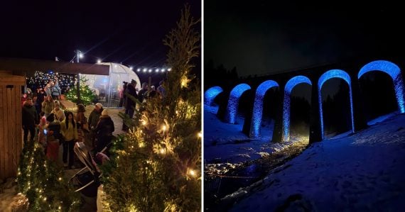 Videli sme najkrajšie vianočné trhy u nás: Cítili sme sa ako v rozprávke, viadukt sa rozsvietil prvýkrát za 90 rokov