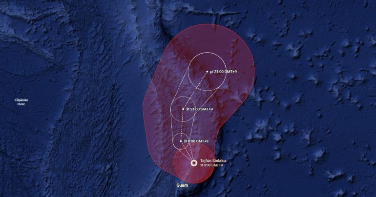 supertajfún Sinlaku