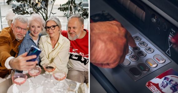 Seniori a bankomat