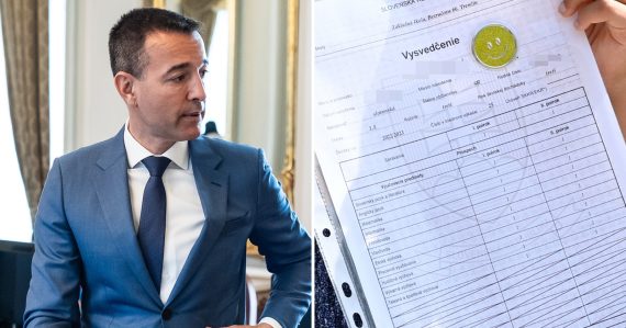 Minister školstva a pohľad na vysvedčenie