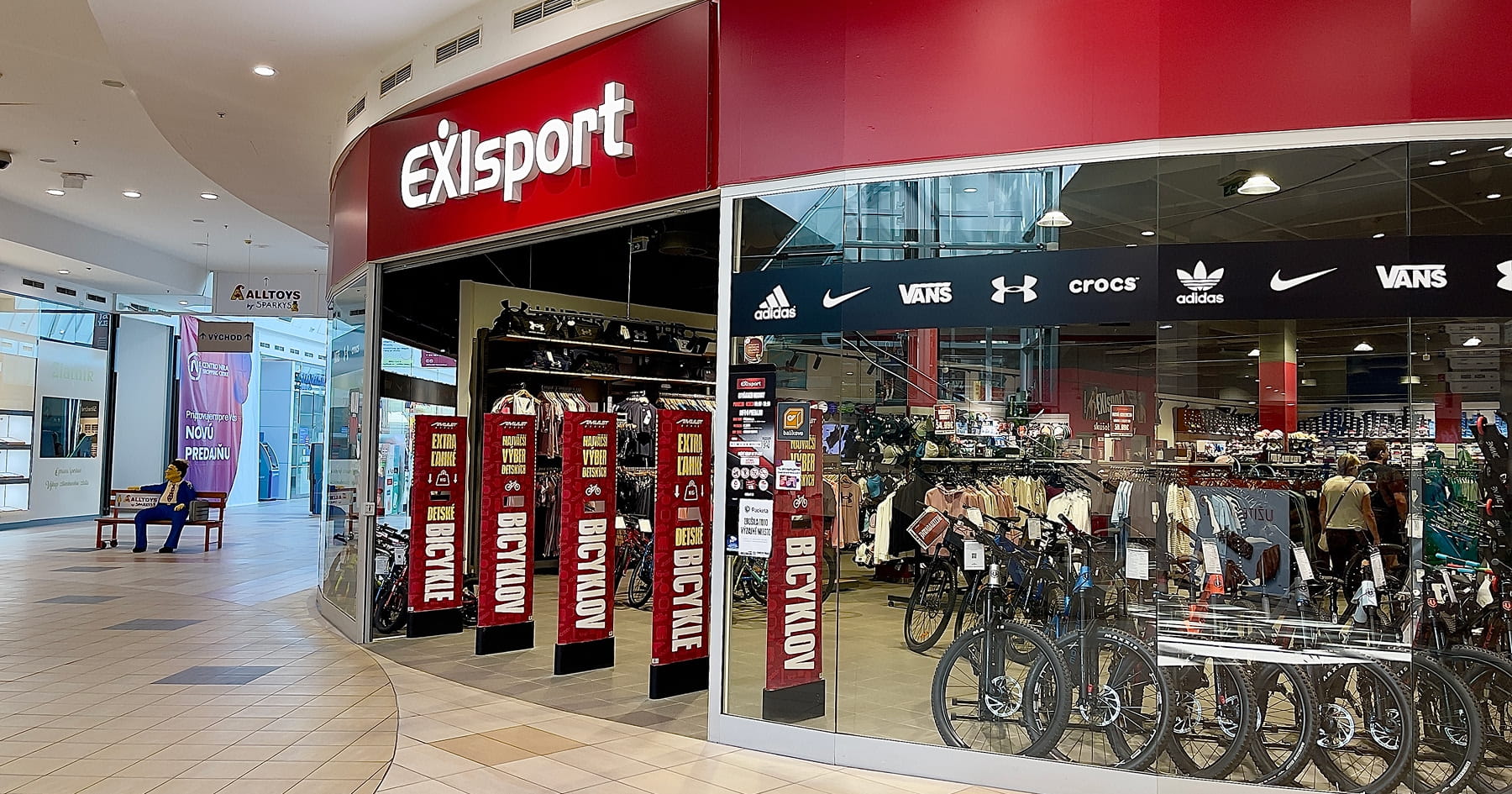Predajňa Exisport v OC Centro Nitra