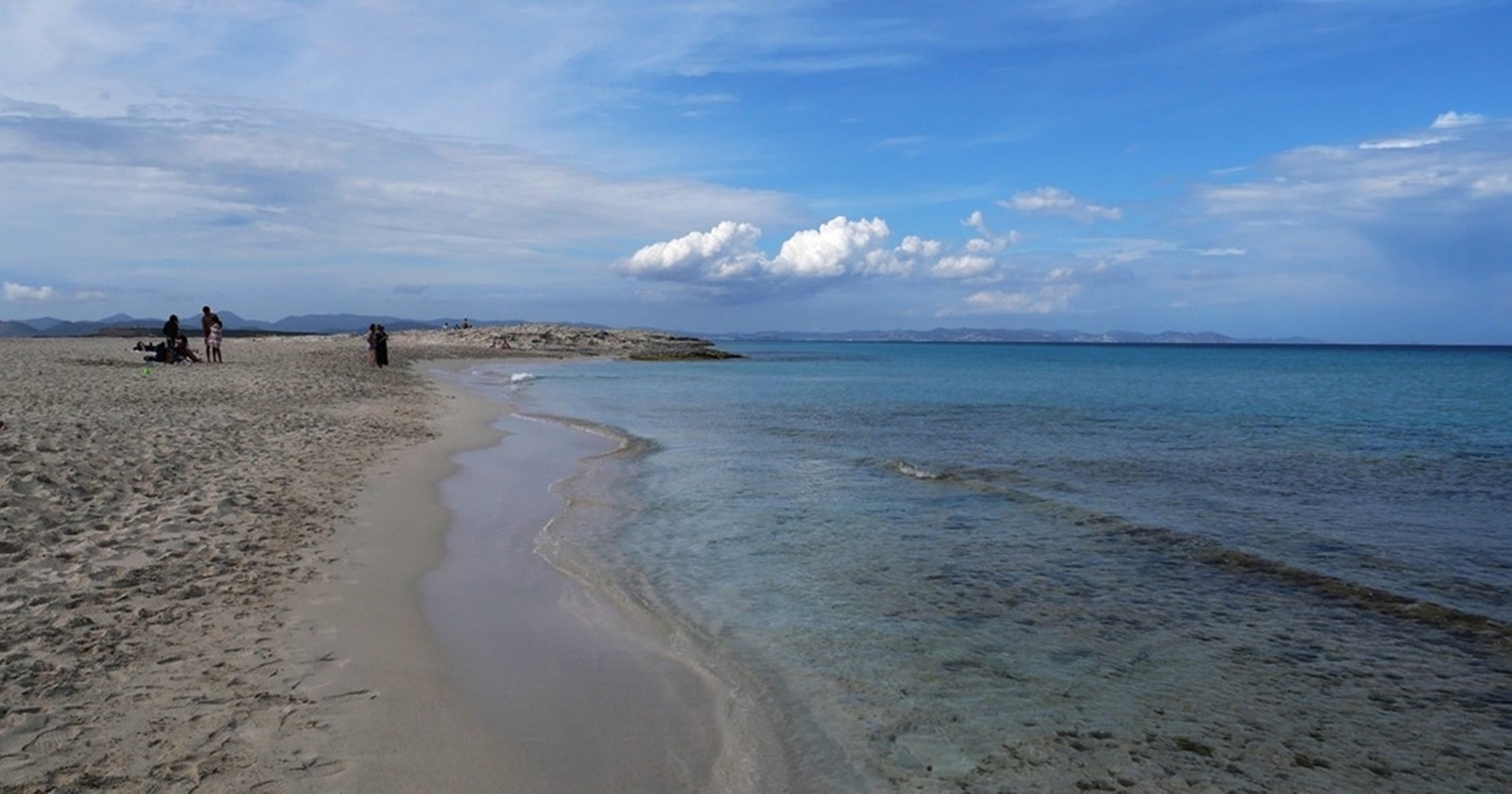 Pláž na ostrove Formentera