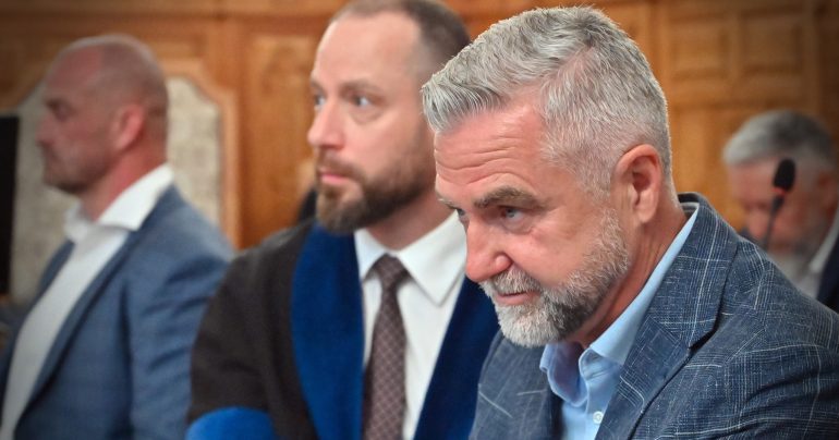 Obvinený Tibor Gašpar počas pojednávania v kauze Očistec