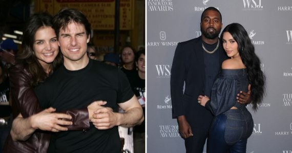 Katie Holmes, Tom Cruise, Kanye West a Kim Kardashian