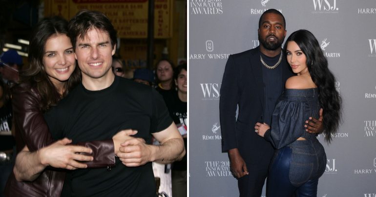 Katie Holmes, Tom Cruise, Kanye West a Kim Kardashian