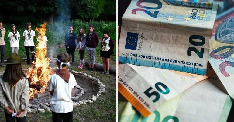 Deti na letnom tábore a peniaze