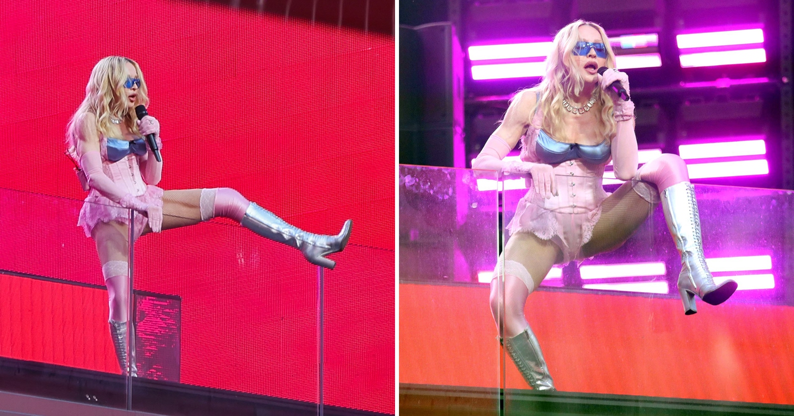 Speváčka Madonna na vystúpení v New Yorku