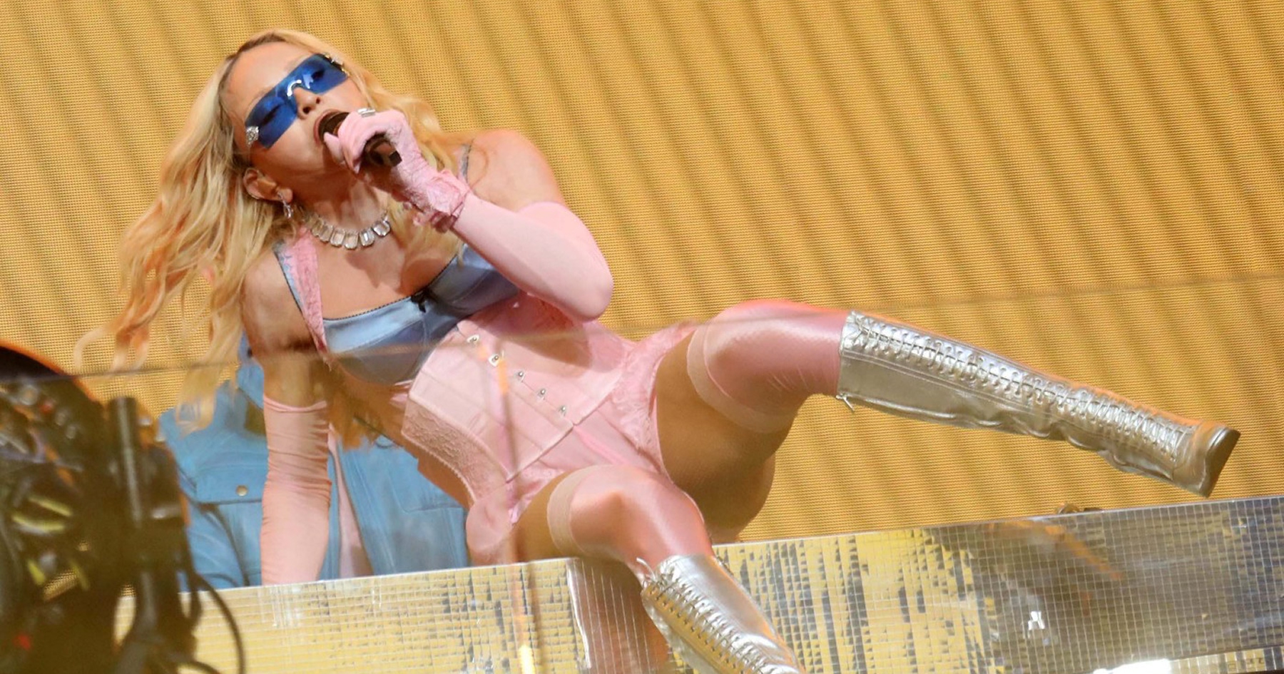 Speváčka Madonna na vystúpení v New Yorku