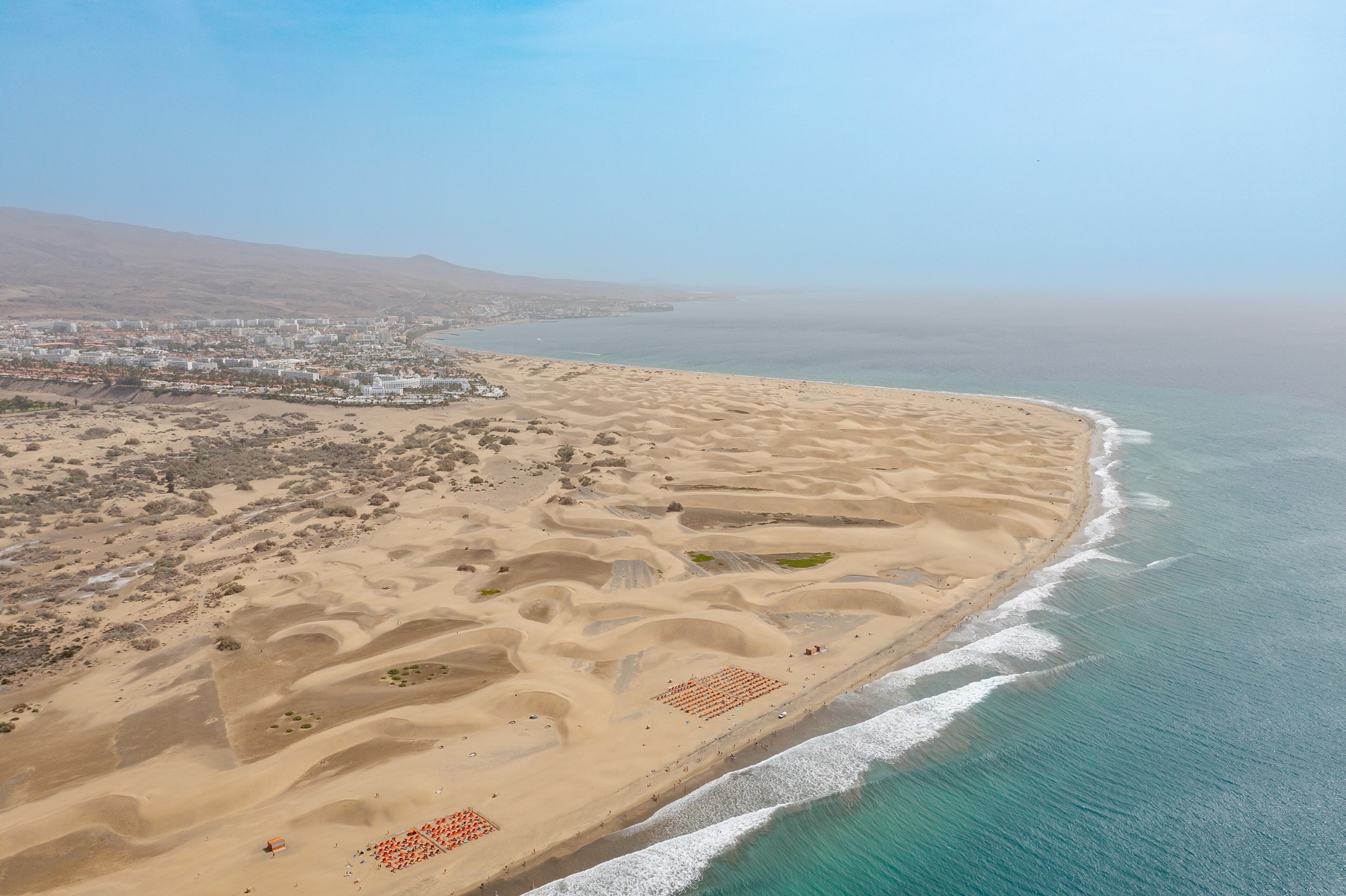 Pláž Maspalomas na Kanárskych ostrovoch