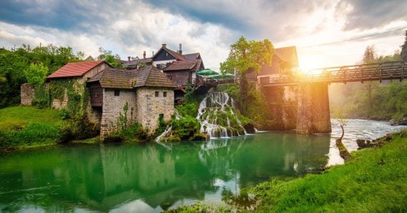 Pohľad na Rastoke, najkrajšiu obec v Chorvátsku