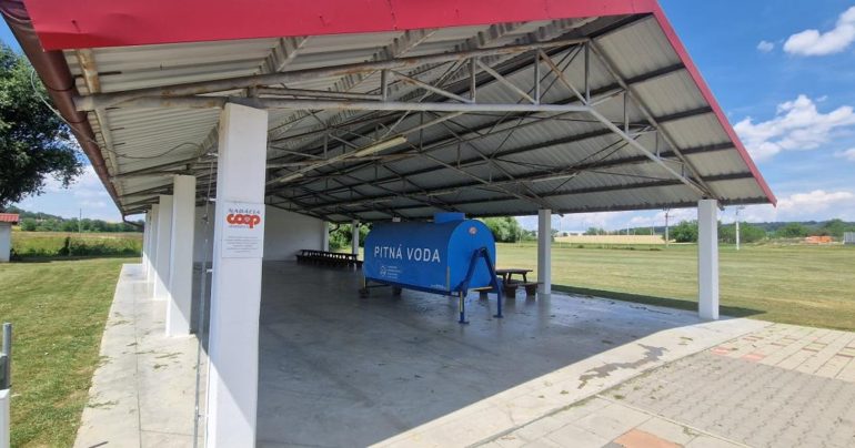 Zásobáreň pitnej vody v obci Čab
