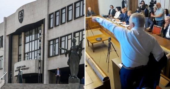 Miroslav Radačovský a budova Národnej rady.