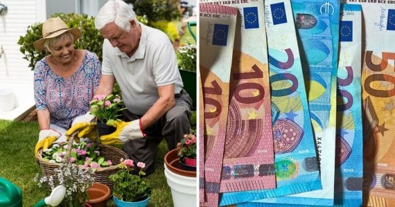 Penzisti na záhrade a peniaze.