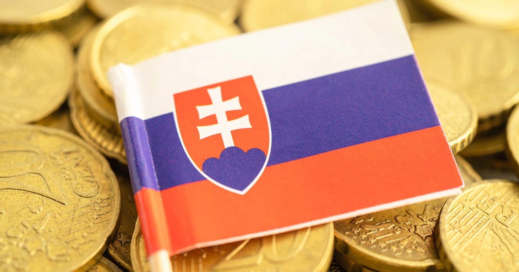 Slovenská vlajka na eurominciach