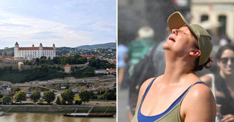 Bratislava a žena v lete