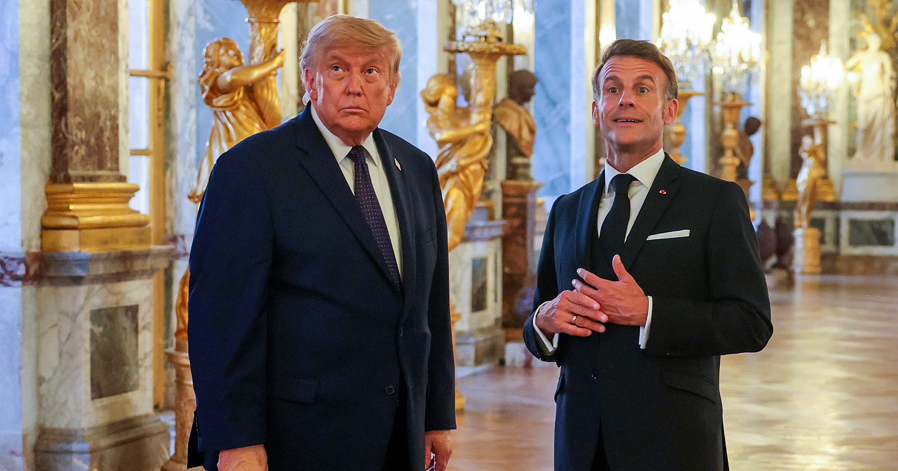 Donald Trump s francúzskym prezidentom Emmanuelom Macronom