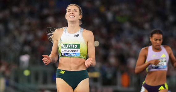 Slovenská atlétka Emma Zapletalová po víťazstve.
