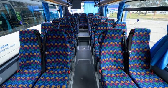 Vnútro autobusu SAD