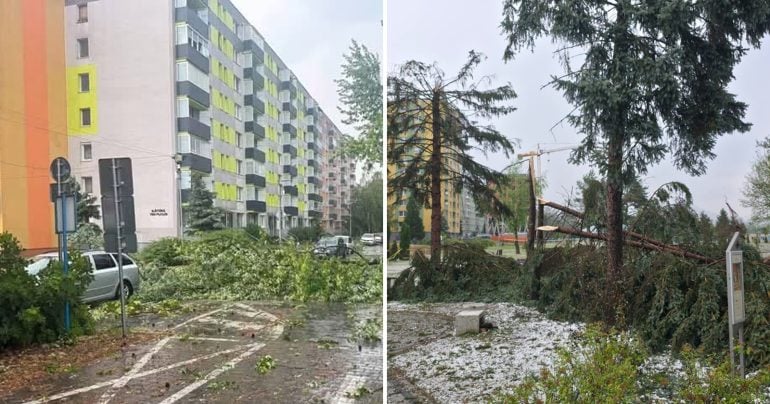 Následky búrky, ktorá sa prehnala Slovenskom