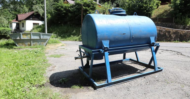 Cisterna s pitnou vodou v obci Banky pri Banskej Štiavnici