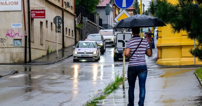 Daždivé počasie v Prešove