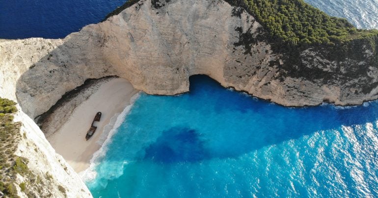 Pláž v Grécku (Zakynthos)