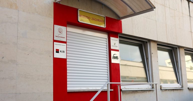 Záber na hniezdo záchrany v Žiline