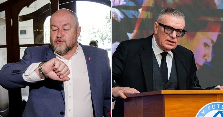 Minister Rudalf Huliak a prezident SFZ Dušan Kováčik