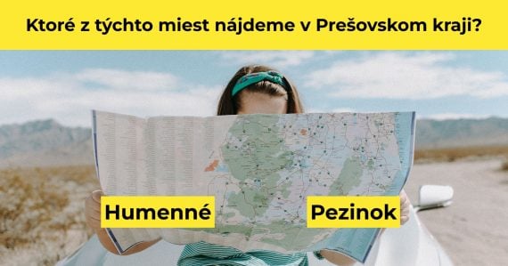 Žena hľadá na mape mesto Humenné