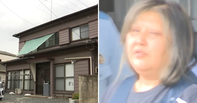 Záber na dom v Japonsku a páchateľku