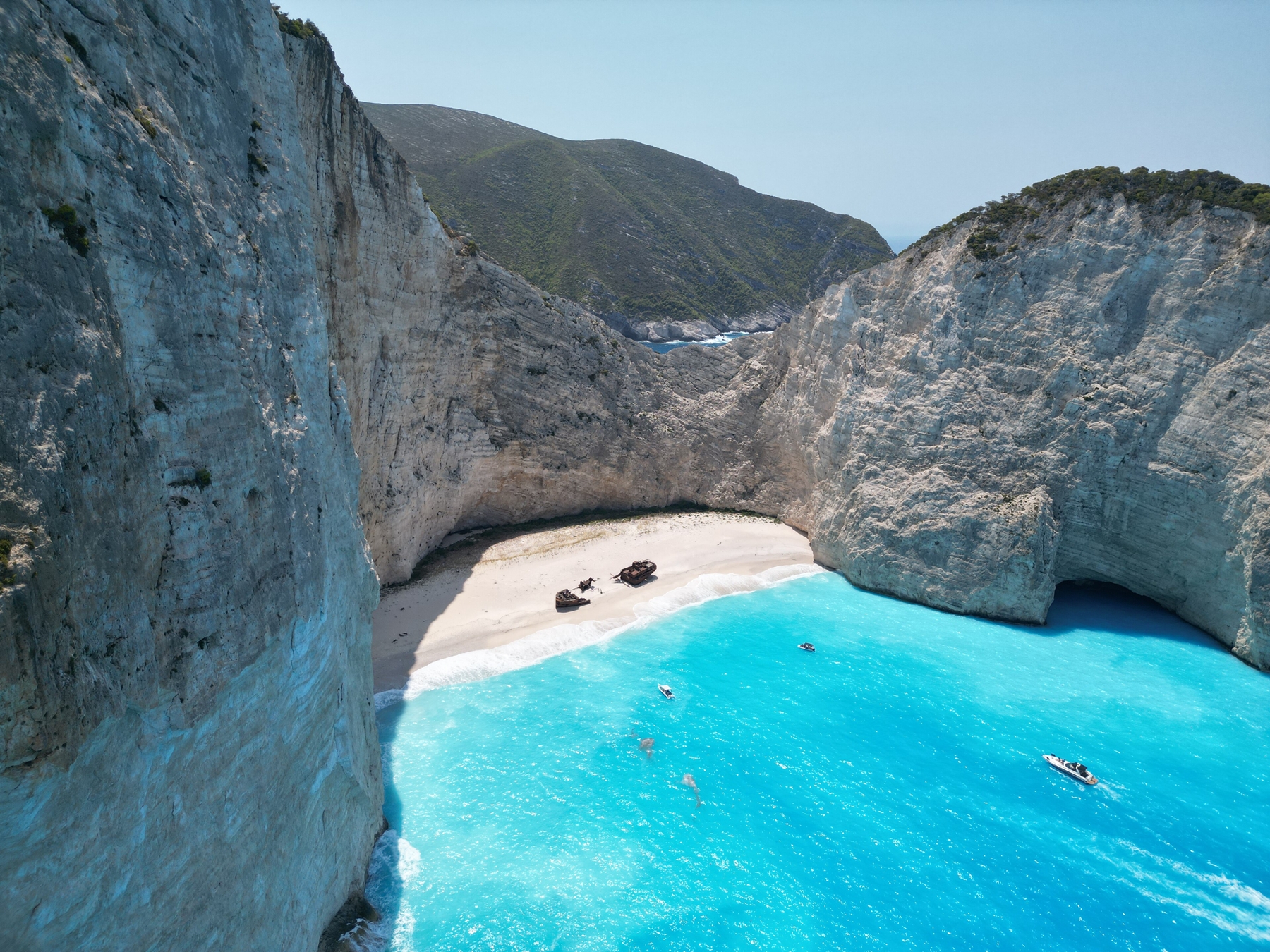 Pláž Navagio v Grécku