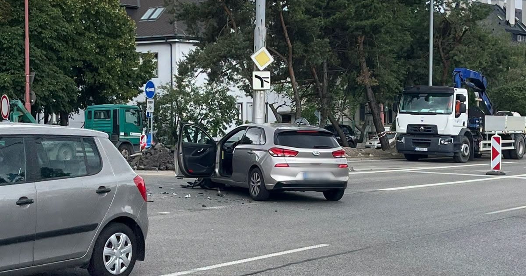 Pohľad na miesto nehody