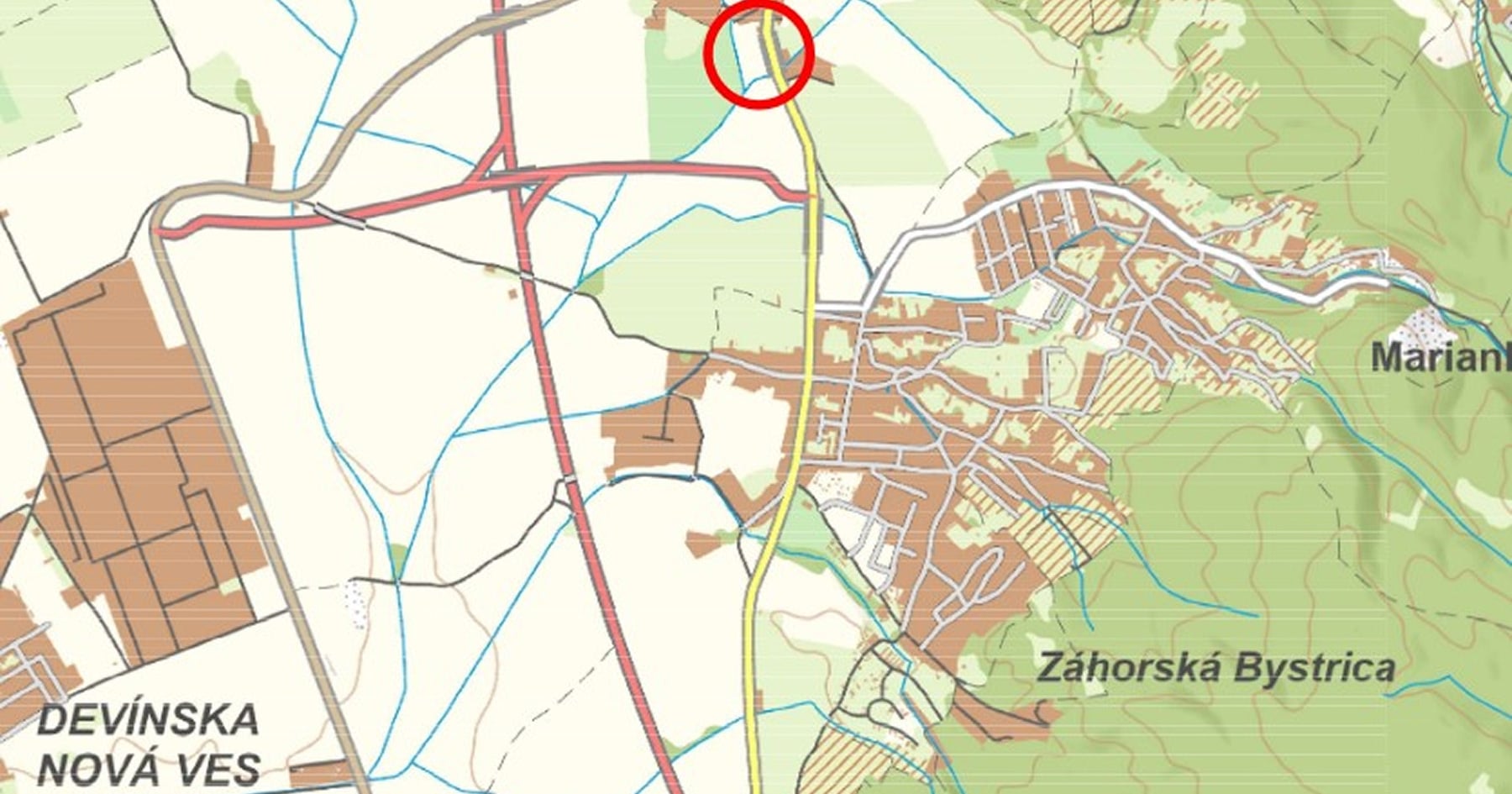 Mapa areálu OC Stupava