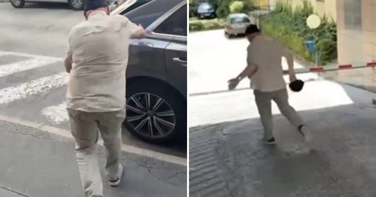 Matúš Oľha utekajúc pred novinármi