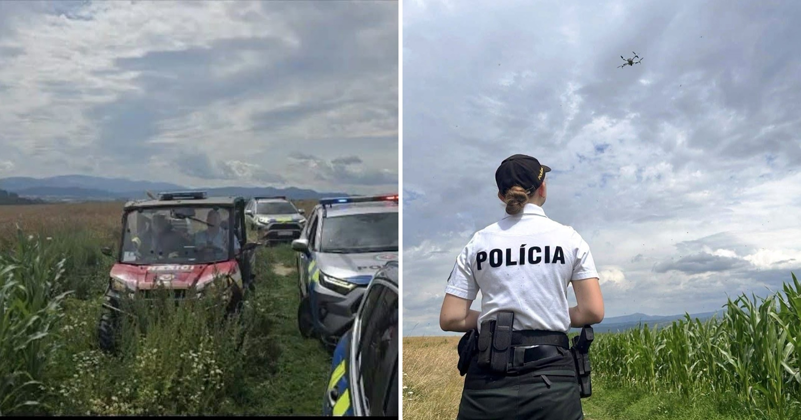 Zábery z pátrania po malom chlapcovi