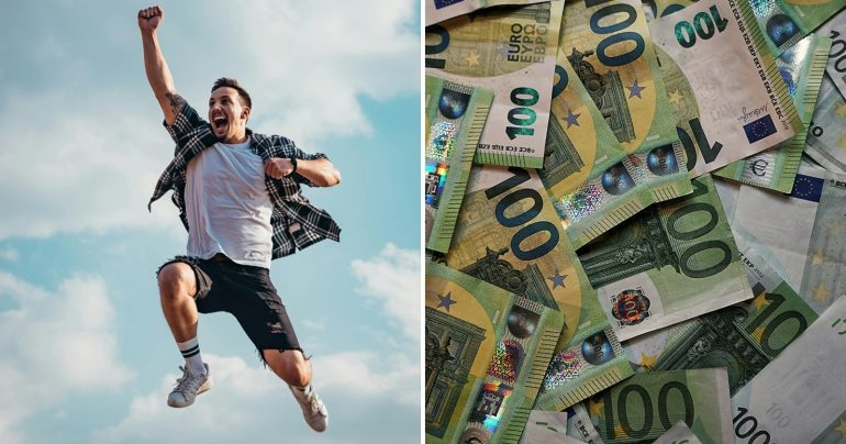 Tešiaci sa muž a peniaze