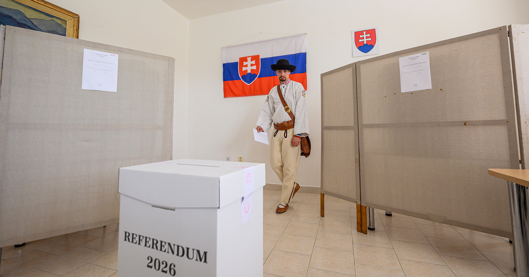 Volebná schránka počas referenda