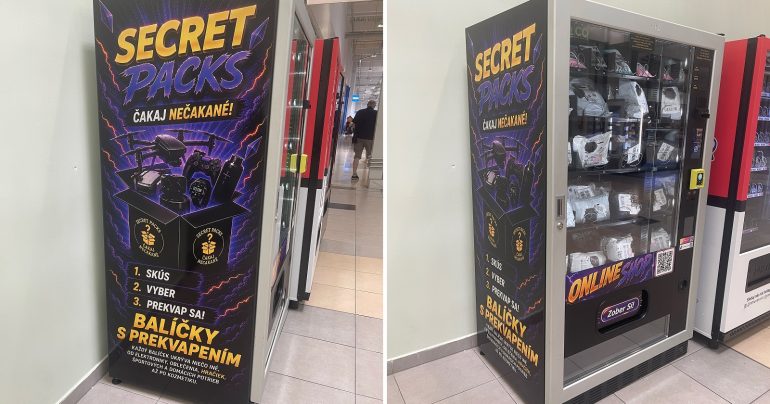 Automat Secret Packs v OC Galéria Nitra
