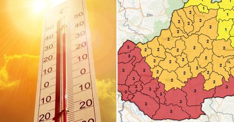 Pohľad na teplomer a mapu výstrah