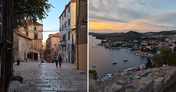 Ulice a riviéra v meste Šibenik